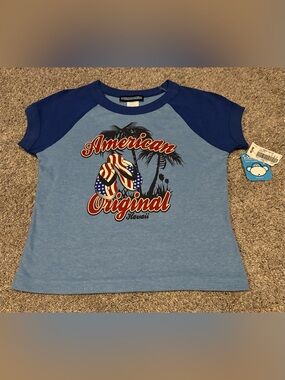 Vtg Next Generation Women’s American Original Hawaii Cotton T-Shirt Cropped M